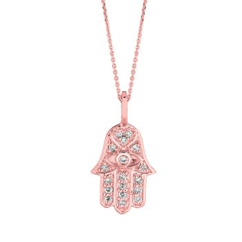 0.16ct Diamond hand of god Necklace N5145PD