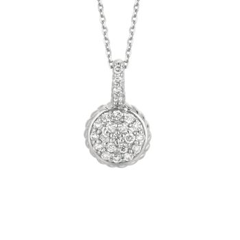0.46ct Diamond round Necklace N5147WD