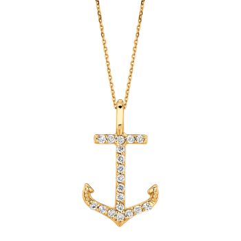 0.1ct Diamond anchor Necklace N5152YD