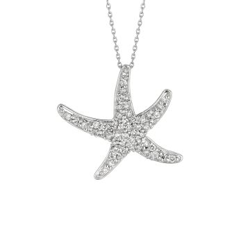 0.53ct Diamond starfish Necklace N5158WD