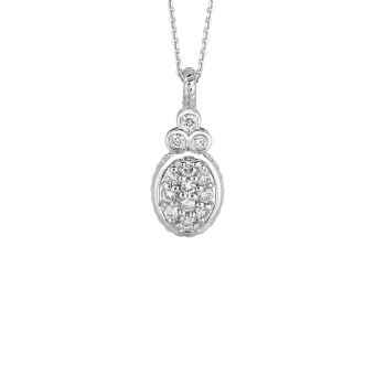 0.17ct Diamond oval Necklace N5166WD
