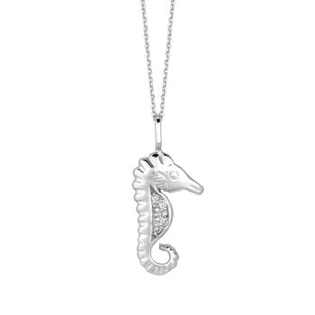0.03ct Diamond seahorse Necklace N5225WD