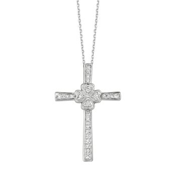 0.39ct Diamond cross Necklace N5293WD
