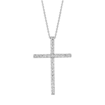1.01ct Diamond cross necklace N5294-1W