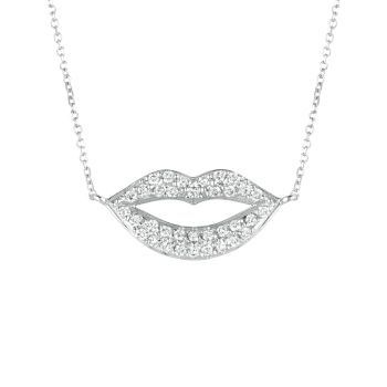 0.35ct Diamond lips Necklace N5384WD