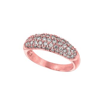 1.03 ct G-H SI2 Fancy pink gold diamond ring 14K Rose Gold R5362P-DA