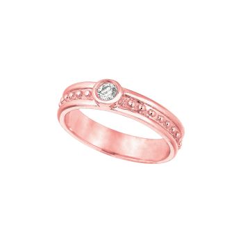 0.13 ct G-H SI2 Diamond Ring In 14K Rose Gold R5675PD