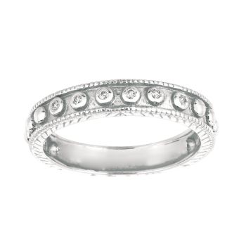0.06 ct G-H SI2 Diamond ring In 14K White Gold R5681WD