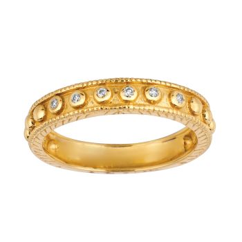 0.06 ct G-H SI2 Diamond ring In 14K Yellow Gold R5681YD