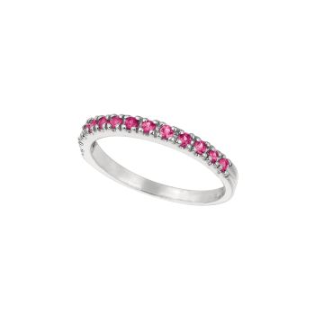 Pink Sapphire Stackable Ring, 14K White Gold R5692WPS