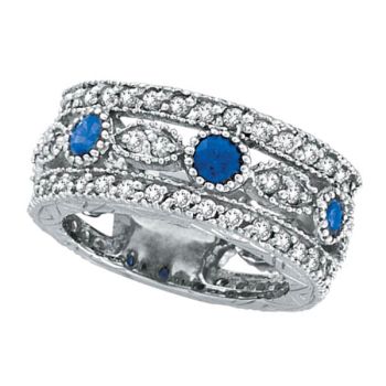 Sapphire Eternity and Diamond Ring BandR6108WDS
