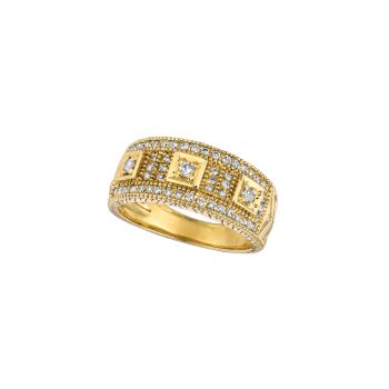 0.50 ct G-H SI2 Diamond Victorian ring In 14K Yellow Gold R6449YD