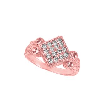 0.45 ct G-H SI2 Diamond Ring In 14K Rose Gold R6501PD