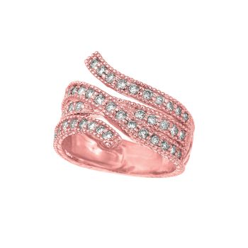 1.02 ct G-H SI2 Diamond ring In 14K Rose Gold R6559PD