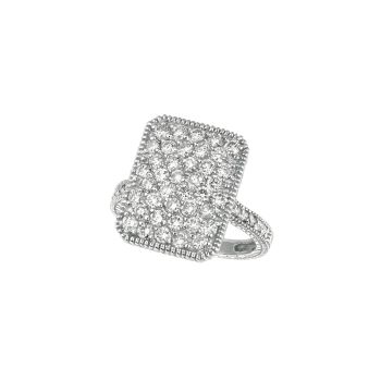 2.00 ct G-H SI2 Diamond rectangular shape ring In 14K White Gold R6613WD