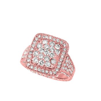 2.03 ct G-H SI2 Diamond ring In 14K Rose Gold R6647PD