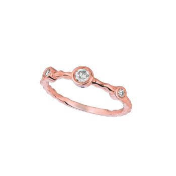 0.25 ct G-H SI2 Diamond ring In 14K Rose Gold R6689PD