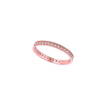 0.29 ct G-H SI2 Diamond stackable ring In 14K Rose Gold R6776PD