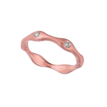0.11 ct G-H SI2 Diamond ring In 14K Rose Gold R6811PD
