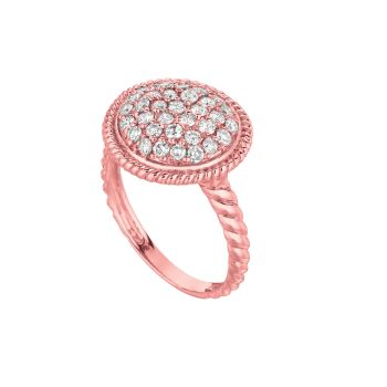 1.01 ct G-H SI2 Diamond Ring In 14K Rose Gold R6860PD