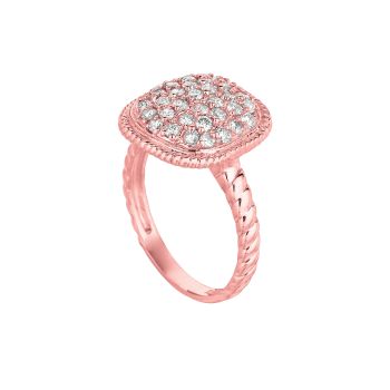 1.01 ct G-H SI2 Diamond Ring In 14K Rose Gold R6862PD