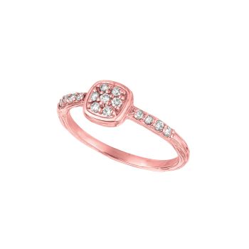 0.25 ct G-H SI2 Diamond Ring In 14K Rose Gold R6866PD