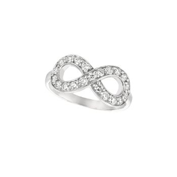 0.65 ct G-H SI2 Diamond infinity ring In 14K White Gold R6942.03WD