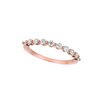 0.40 ct G-H SI2 Diamond ring In 14K Rose Gold R7121.40PD