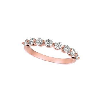 0.75 ct G-H SI2 Diamond ring In 14K Rose Gold R7121.75PD