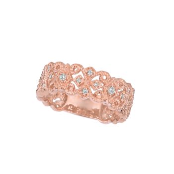 0.26 ct G-H SI2 Diamond ring In 14K Rose Gold R7133PD