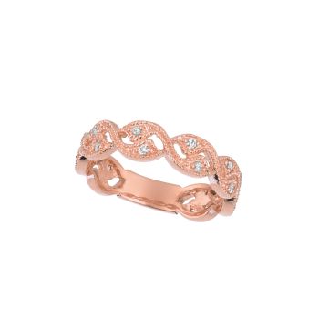 0.16 ct G-H SI2 Diamond ring In 14K Rose Gold R7136PD