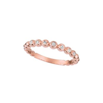 0.11 ct G-H SI2 Diamond ring In 14K Rose Gold R7140PD
