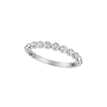 0.11 ct G-H SI2 Diamond ring In 14K White Gold R7140WD