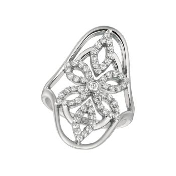 0.58 ct G-H Diamond ring In 14K White Gold R7153WD