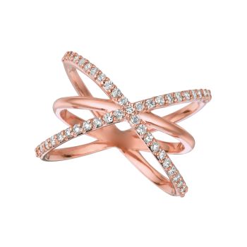 0.50 ct G-H SI2 Diamond ring In 14K Rose Gold R7172PD