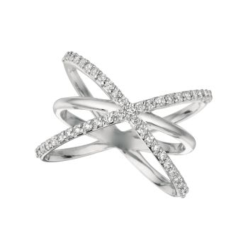 0.50 ct G-H SI2 Diamond ring In 14K White Gold R7172WD