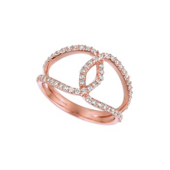 0.45 ct G-H SI2 Diamond ring In 14K Rose Gold R7182PD