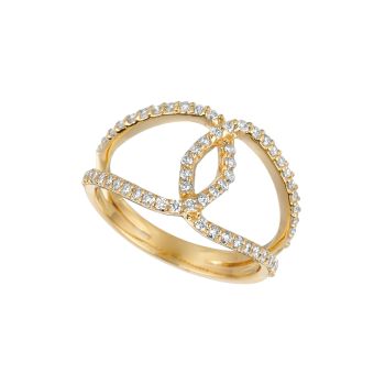 0.45 ct G-H SI2 Diamond ring In 14K Yellow Gold R7182YD