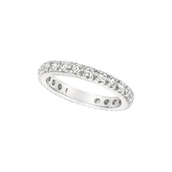 1.01 ct G-H SI2 Diamond eternity ring In 14K White Gold RT64W1