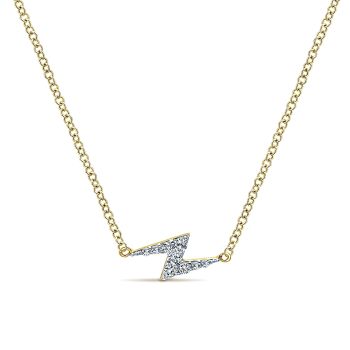 0.09 ct - Necklace
 14k Yellow Gold Diamond Fashion /NK5204Y45JJ-IGCD