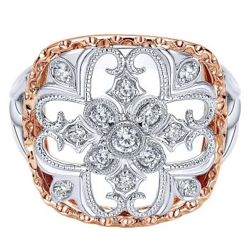 0.25 ct - Ladies' Ring
 14k White/pink Gold Diamond Fashion /LR50107T45JJ-IGCD