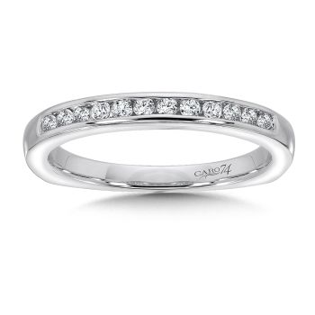 Channel-set Diamond and 14K White Gold Wedding Ring (0.2ct. tw.) /CR549BW