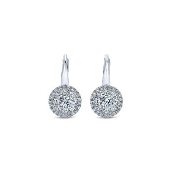 0.83 ct - Earrings
 14k White Gold Diamond Drop /EG12492W44JJ-IGCD