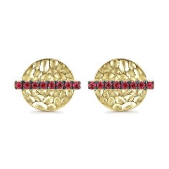 0.19 ct - Earrings
 14k Yellow Gold And Ruby Stud /EG13100Y4JRA-IGCD