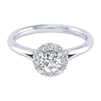 14K White Gold 0.22 ct Diamond Criss Cross Engagement Ring Setting ER12063W44JJ