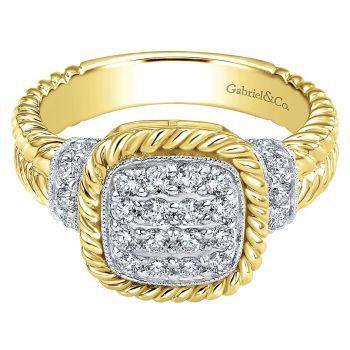 0.47 ct - Ladies' Ring
 14k Yellow/white Gold Diamond Fashion /LR4686M45JJ-IGCD