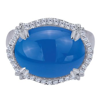 Multi Color Stones Fashion Ladie's Ring In Silver 925 LR50159SVJMC