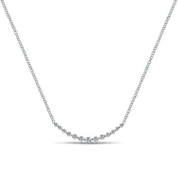 0.26 ct - Necklace
 14k White Gold Diamond Bar /NK4942W45JJ-IGCD