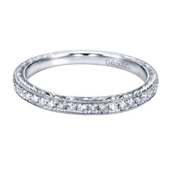 0.20 ct F-G SI Diamond Straight Wedding Band In 14K White Gold WB7289W44JJ