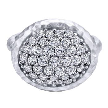 White Sapphire Fashion Ladie's Ring In Silver 925 LR50594SVJWS
